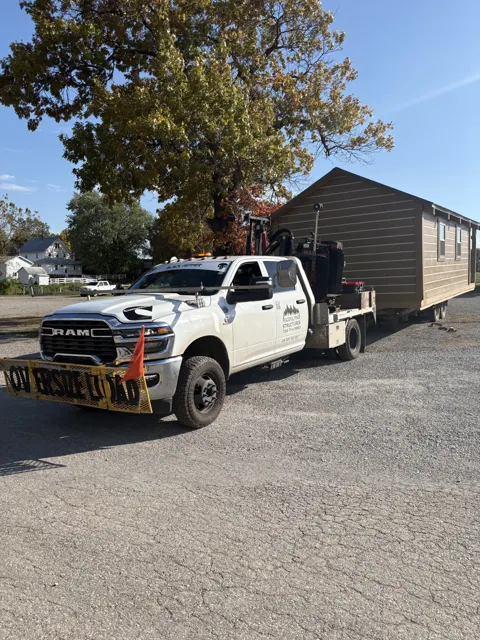 Past shed delivery and placement — photo 2