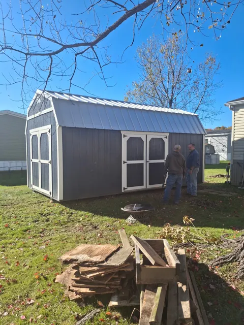 Past shed delivery and placement — photo 81