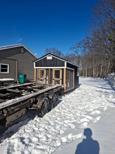 Past shed delivery and placement — photo 95